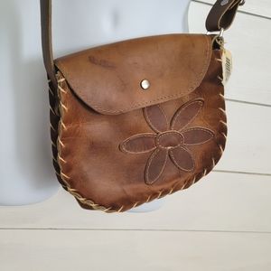 Authentic handcrafted Mexican leather hand bag